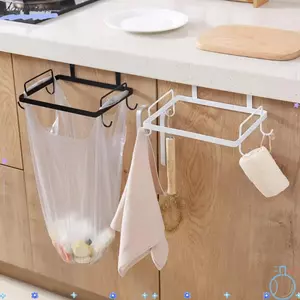 Giá đỡ túi đựng rác nhà bếp DAYBREAK, Dụng cụ sắp xếp nhà bếp Tiết kiệm không gian mạnh mẽ Giá đựng túi đựng rác nhà bếp, Cửa tủ kim loại Giá treo tủ quần áo Giá đựng rác