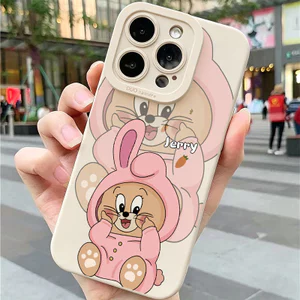 Ốp lưng iPhone Vỏ máy ảnh silicon mềm có họa tiết Jerry - iP 7/8/X/XS/XR/11/12/13/14/15/16/17/Plus/Air/Pro/Max