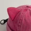 Mũ không vành OUSXA, Mũ trùm đầu tai mèo màu trơn cũ đã giặt, Mũ beanie Unisex có thể điều chỉnh thoáng khí dễ thương dành cho nữ