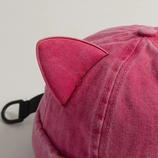 Mũ trùm đầu tai mèo NOOKSTORY, Mũ không vành cũ giặt thoáng khí, Mũ beanie màu trơn Unisex có thể điều chỉnh dễ thương Mũ beanie nam giới