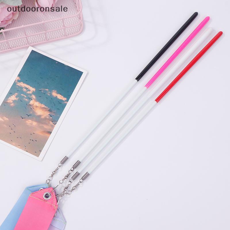 [outdooronsale] Ruy băng khiêu vũ cầu vồng 2M Thể dục dụng cụ múa ba lê Cần quay Streamer cho trẻ em Đào tạo FSI