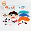 CANAMEK Kids Montessori Trò chơi biểu cảm khuôn mặt Đồ chơi thay đổi cảm xúc với 16 chiếc Thẻ Học tập mầm non Đồ chơi giáo dục CSF