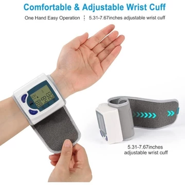 Máy đo huyết áp cổ tay Vòng đeo tay Vòng đeo tay Máy đo huyết áp tự động BP Cuff Đo Puls