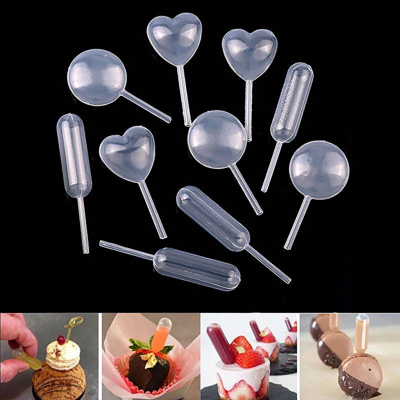 CMinYP 50 Chiếc Mini Lỏng Bóp Nhỏ Giọt Dùng Một Lần Mứt Nhỏ Giọt Cho Cupcake Nước Sốt Chuyển ttes Nhỏ Giọt Bánh Món Tráng Miệng Dụng Cụ Vinh Quang
