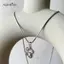 AqToCna Hoa Rỗng Mặt Dây Chuyền Nelace Kẻ Sọc Zircon Ngôi Sao Trái Tim Hồng Ne Trang Sức Dành Cho Nữ Bé Gái Thẩm Mỹ Nelace Xương Đòn Dây Xích AqToCna