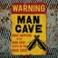 CIFbuy Vintage Man Hang Động Kim Loại Dấu Hiệu Cảnh Báo Với Chai Bia Mộc Mạc Nghệ Thuật Treo Tường Cho Thanh Nhà Để Xe Trò Chơi Trang Trí Phòng