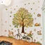 Nhãn dán tường động vật rừng - Decal cây sáng tạo cho phòng ngủ Trang trí phòng khách