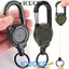 ICUCKO Kéo Cuộn Carabiner, Móc chìa khóa có thể thu vào hạng nặng, Dây thép kéo đàn hồi Dây thép Carabiner Khóa dây thép Dụng cụ ngoài trời