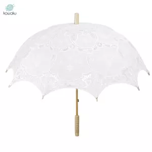 Ren Ô Trang Trí Tay Cầm Bằng Gỗ Phong Cách Thời Trang Cô Dâu Dù Cho Phù Dâu Nhảy Múa Tiệc Trà Ngày Lễ Halloween