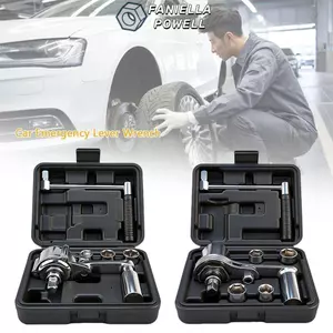 Cờ lê đòn bẩy khẩn cấp trên ô tô FANIELLAPOWELL, Cờ lê lốp chống trượt tiết kiệm nhân công, Thiết kế đòn bẩy cao Cờ lê đai ốc tăng cường lực di động Cờ lê tăng cường bên đường