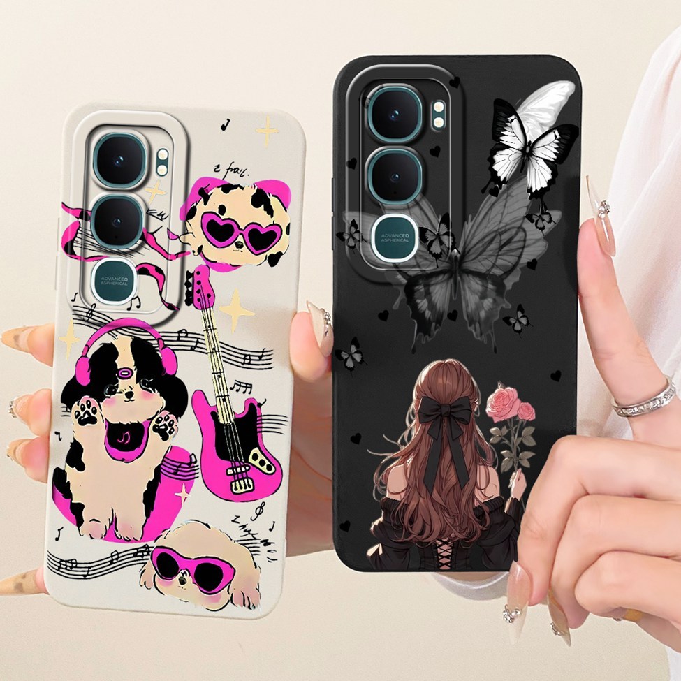 Dành Cho Vivo Y21D Ốp Lưng Silicon Thời Trang Mèo Dễ Thương Họa Tiết Vui Nhộn Cho Vỏ Điện Thoại VivoY21D