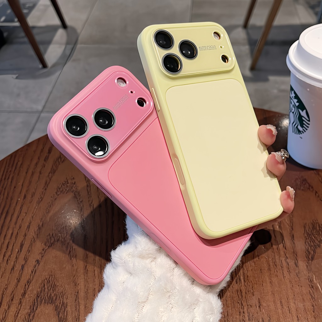 Ốp Điện Thoại Màu Đen Đơn Giản Cho iPhone 17 Pro Max 16 Pro Max 15 14 13 12 Ốp Điện Thoại Chống Rung