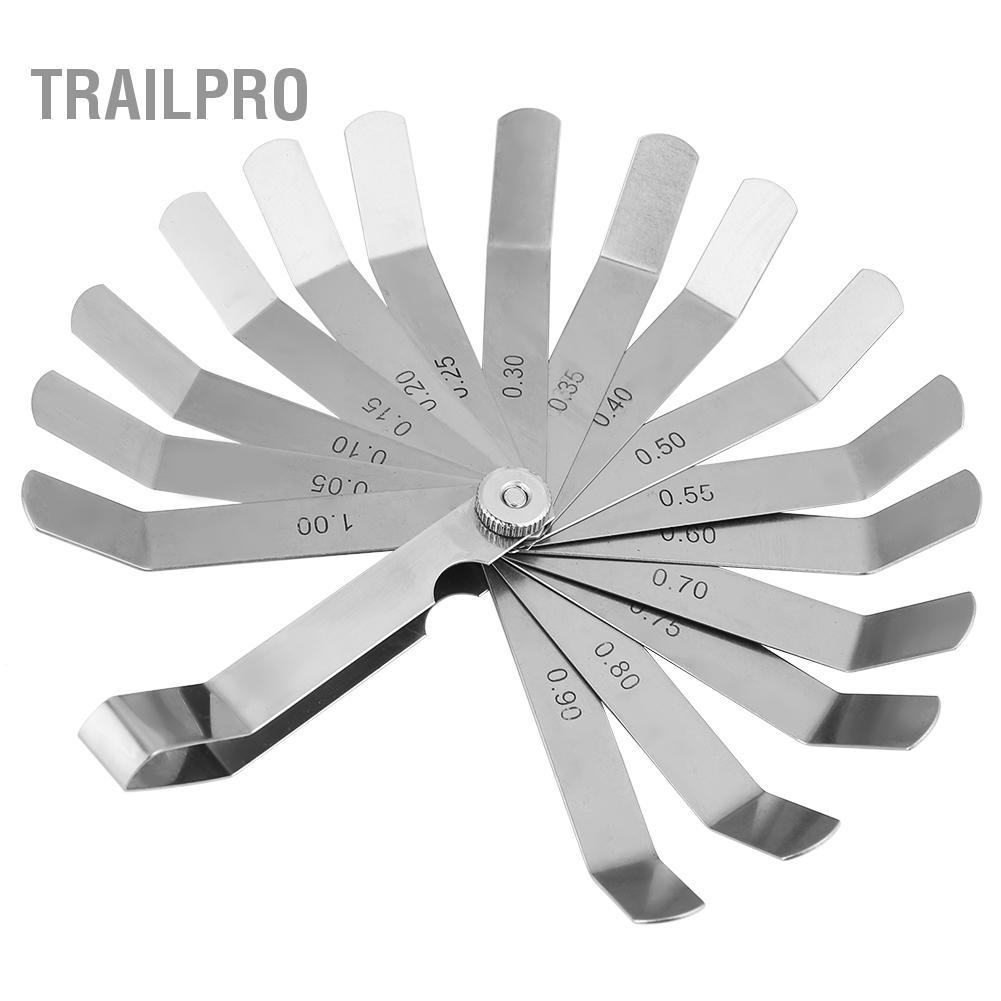 TrailPro Công cụ kiểm tra hàn thước cong bằng thép không gỉ 0,05-1,00mm