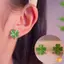 Bông tai Opal bốn lá sang trọng thời trang sang trọng dành cho nữ Trang sức dự tiệc Phụ kiện quà tặng mới