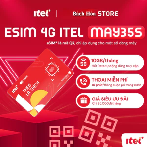 SIM 4G ITEL MAY35S Data 10GB/Tháng + 10 Phút/Tháng Gọi Trong Nước Dùng Sóng VinaPhone. Chỉ Với 35K/Tháng- Hots