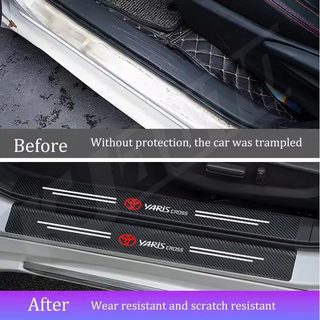 Toyota Yaris Cross Car Door Sill Protector Chống Trầy Xước Cửa Ngưỡng Thảm Scuff Tấm Cửa Tự Động Bàn Đạp Bảo Vệ Miếng Dán Cho Yaris Cross Xp210 AC200 2026 2027 2028 G V S HEV