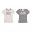 Áo thun ngắn tay in hình ngôi sao cổ tròn màu xám hoa nữ Xuân hè Phong cách mới Slim-Fit Slim-Fit Slimmer Look Formal Shou