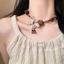 Retro Mới Phong Cách Trung Quốc Đính Hạt Vòng Cổ Bện Dài Dây Bện Nữ Cao Cấp