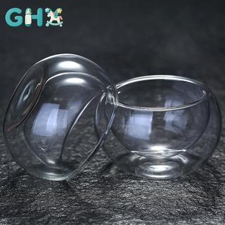 GHX 50ml Đôi Tường Cốc Thủy Tinh Trong Suốt Handmade Chịu Nhiệt Bia Trà Uống Kungfu Teacup Mini Whisky Cup Espresso Cà Phê VN