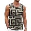 Retro 3D Hình Học Tank Top Nam, Áo Vest Mùa Hè Không Tay Cổ Tròn Thoáng Khí Mềm Mại, Thể Thao Thường Ngày