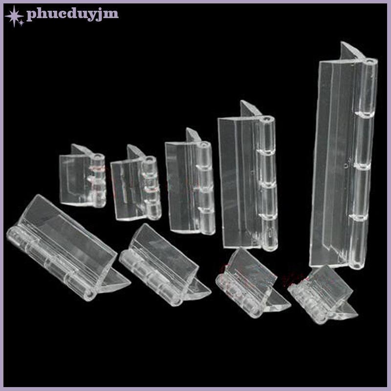Phu 10 chiếc bản lề gấp Acrylic trong suốt bền bản lề tấm mica trong suốt 5 kích cỡ 
 VN
