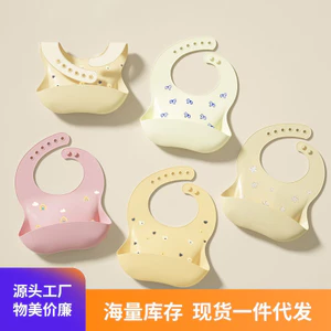 Tự Ăn Huấn Luyện Có Thể Gập Lại Cho Bé Silicone Yếm Mềm Cho Bé Bắt Thức Ăn Lộn Xộn Thực Phẩm Silicone 6AEI