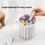 Túi đựng bút chì hình trụ DONOVANQQ, Hộp đựng bút chống nước PVC, Dung tích lớn di động trong suốt có tay cầm Túi đựng cọ trang điểm văn phòng