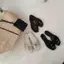 TT Khóa Kim Loại Dây Đeo Mỏng Bện Giày Sandal Đế Bằng Dép Nữ Tính Khí Lật
