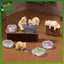 SWEET Mini Cat Fishbowl Figurines Micro Phong Cảnh Trang Trí Sáng Tạo Phụ Kiện Bàn Làm Việc Bộ 2 Món n