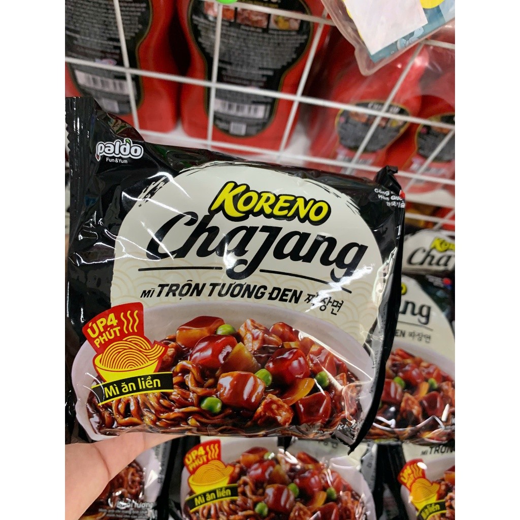 Thùng 20 Gói Mì Trộn Tương Đen Koreno Chajang 74 Gam – Hương Vị Hàn Quốc Chuẩn Vị, Mì Dai Ngon Lan Food Store