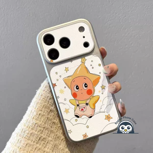Ốp Điện Thoại Lấp Lánh Ngôi Sao Dễ Thương Cho Realme GT8 Pro GT 7T GT6 6T Neo 7X 6 SE P3 Lite P1 Tốc Độ V70S V25 V23i V11S V13 V5 5G 4G Da PU Hoạt Hình Đám Mây Mềm Mặt Sau