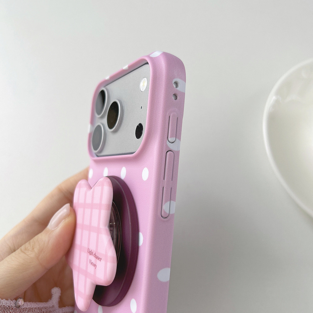 Vỏ từ tính cứng cho iPhone 11 11Pro 11ProMax 12 12Pro 12ProMax 13 13Pro 13ProMax 14 14ProMax 15 16E Plus air 17 17Pro 17ProMax Điểm chấm bi trắng mờ