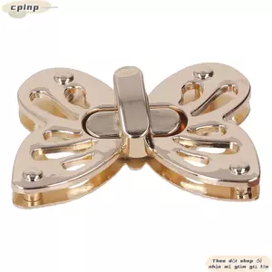 CPINCP 3 Chiếc Bướm Ví Khóa, Vintage Thanh Lịch Bướm Khóa Xoay, Ví Dễ Dàng Lắp Đặt Hợp Kim Vàng Nhẹ Khóa Ví Túi Xách