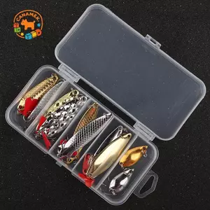 CANAMEK 5 Cái / bộ Kim Loại Jig Thìa Spinner Mồi Câu Cá Wobbler Mồi Bộ Câu Chuyện Câu Cá Bộ Mồi Câu Cá CSF