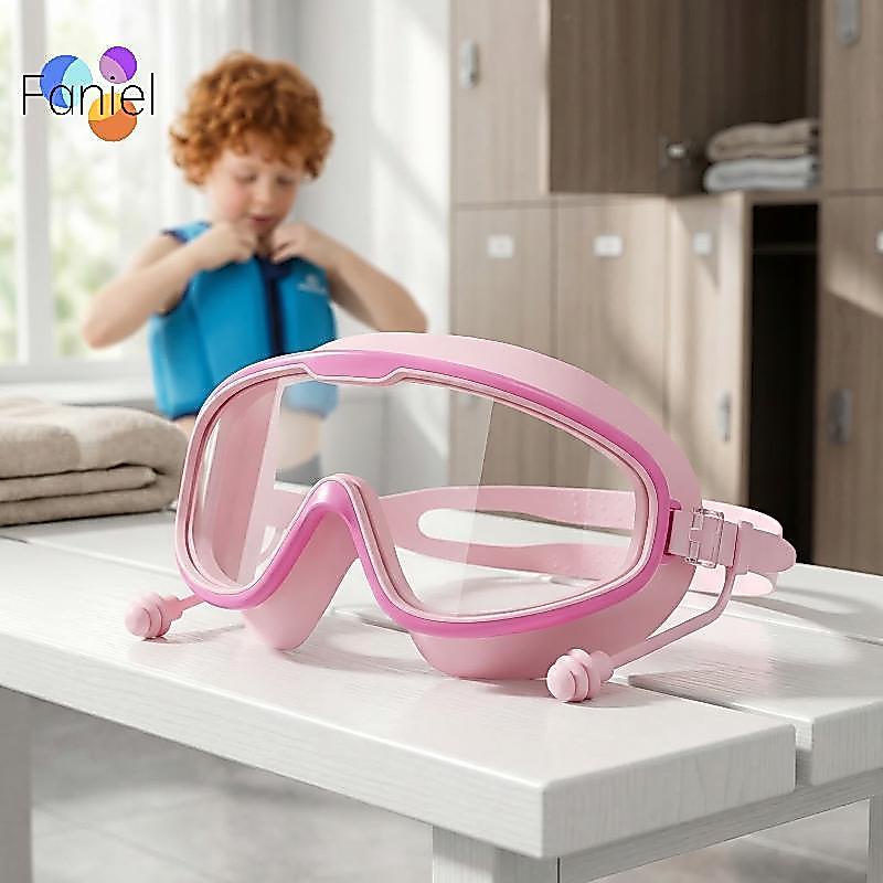 < shicong222 > Kính bơi trẻ em khung lớn Dây đeo có thể điều chỉnh HD View Chống sương mù cho hoạt động nước trẻ em mới