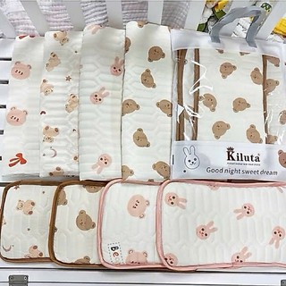 Bộ chiếu gối điều hoà cao su non Kiluta cho bé 60x120cm