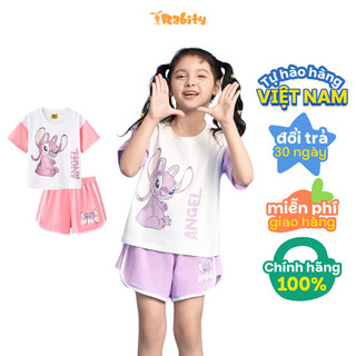 Đồ bộ thun tay ngắn Stitch Disney bé gái Rabity 560.059