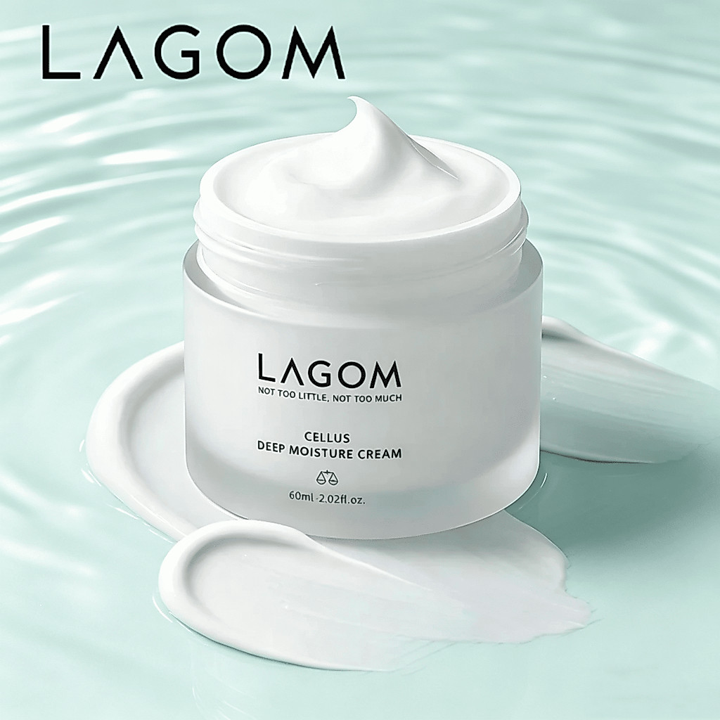 Kem dưỡng Lagom 60ml/Cellus Deep Moisture Cream cấp ẩm mịn da/cấp nước phục hồi da khô thiếu ẩm