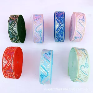 2cm Rộng Thiểu Số Phong Cách Dân Tộc Ruy Băng Ren Quần Áo Phụ Kiện Hanfu Thêu Jacquard Thắt Lưng diy Edge EXW0