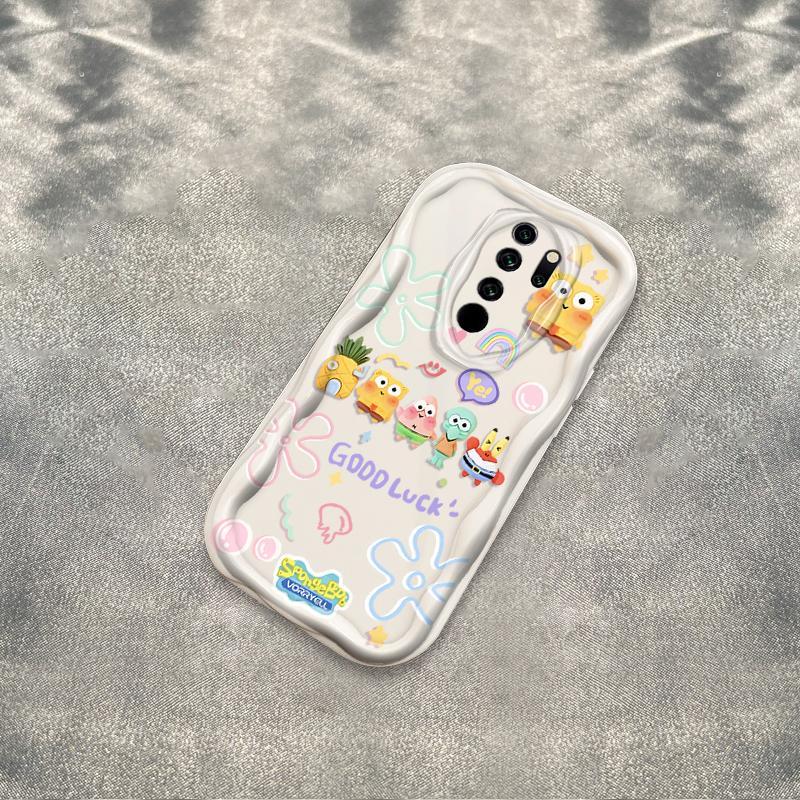 Thích hợp cho Redmi 9 POCO M2 Note 8 Pro 3D Art TPU mềm SpongeBob SquarePants Vỏ điện thoại chống sốc