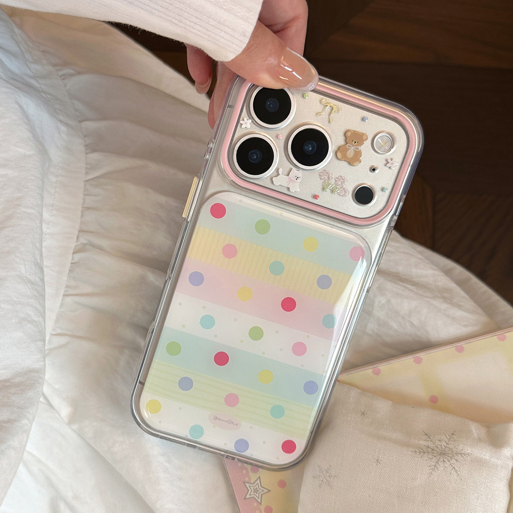 Ốp điện thoại chấm bi đầy màu sắc cho IPhone 17 Pro Max 17 16 15 14 Vỏ bảo vệ chống sốc