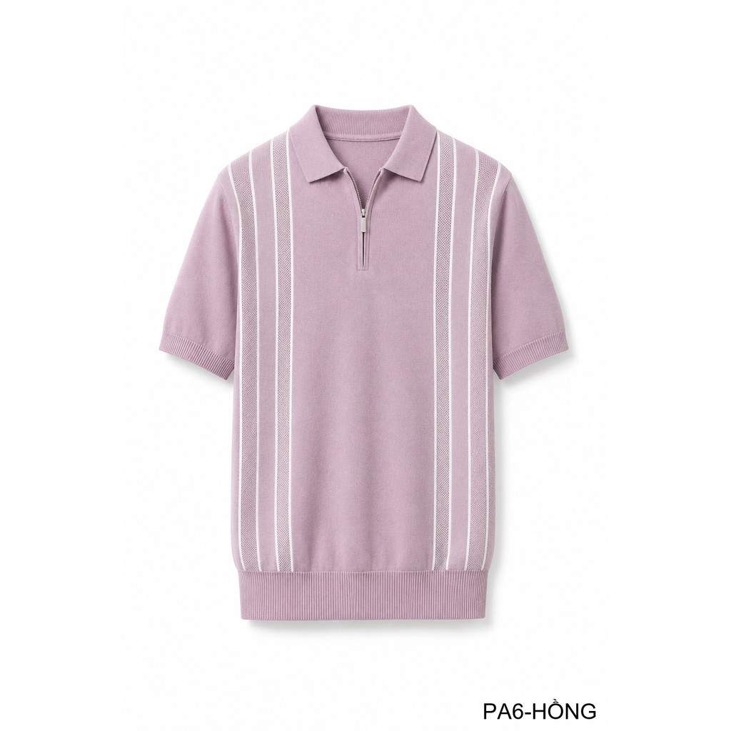 PA6 - Áo Polo Nam Tay Ngắn Cổ Bẻ Kẻ Sọc Phong Cách Cổ Điển Thoáng Mát Mùa Hè