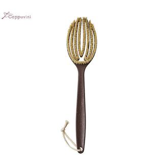 Cappuvini Tắm Tắm Bàn Chải Tắm Da Khô Cơ Thể Mềm Mại Lông Tự Nhiên Massage Dụng Cụ Chăm Sóc Mềm Mại Lông Tự Nhiên Tay Cầm PE Đẹp