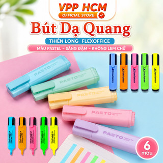 Bút Dạ Quang Thiên Long Flexoffice  – Bút Dạ Quang Màu Pastel Vintage Sáng Đậm Không Lem Chữ