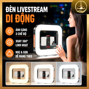 Đèn Livestream YM200 Di Động, Tích Hợp Giá Đỡ, 3 Chế Độ Ánh Sáng, Phù Hợp Cho Phát Trực Tiếp, Trang điểm
