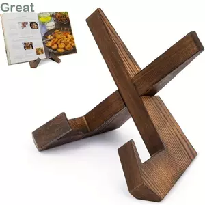 Giá đỡ công thức bằng gỗ TUYỆT VỜI, Chức năng Bookend Chân đế trưng bày Menu bằng gỗ, Hỗ trợ đọc sách Treo Công thức tổ chức Phòng ăn Nhà bếp