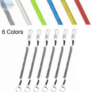 JVSUB 1.2m / 1.5m Dây Đàn Hồi Lò Xo Nhựa Chất Lượng Cao Có Thể Thu Vào Tether Khóa An Toàn Giải Quyết Dụng Cụ An Ninh