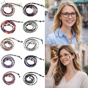Dây đeo kính râm YUUKII, Dây cổ Kính mắt Bohemian, Dây đeo kính chống trượt có thể điều chỉnh di động mùa hè