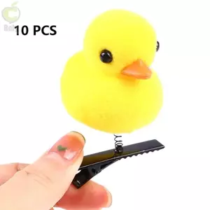 ROLY 10 Chiếc Kẹp Tóc, Kẹp Tóc Mùa Xuân Vịt Vàng Nhỏ, Dụng Cụ Tạo Kiểu Tóc Sang Trọng Kawaii Động Vật Mỏ Vịt Kẹp Phụ Kiện Tóc