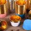 SWEET 50 Chiếc Nhôm Phim Chất Liệu Muffin Cupcake Cốc Giấy Chống Dầu Cupcake Lót Nướng Khay Hộp Đựng Caissettes Cupcake Bọc Giấy Tiệc Cưới n